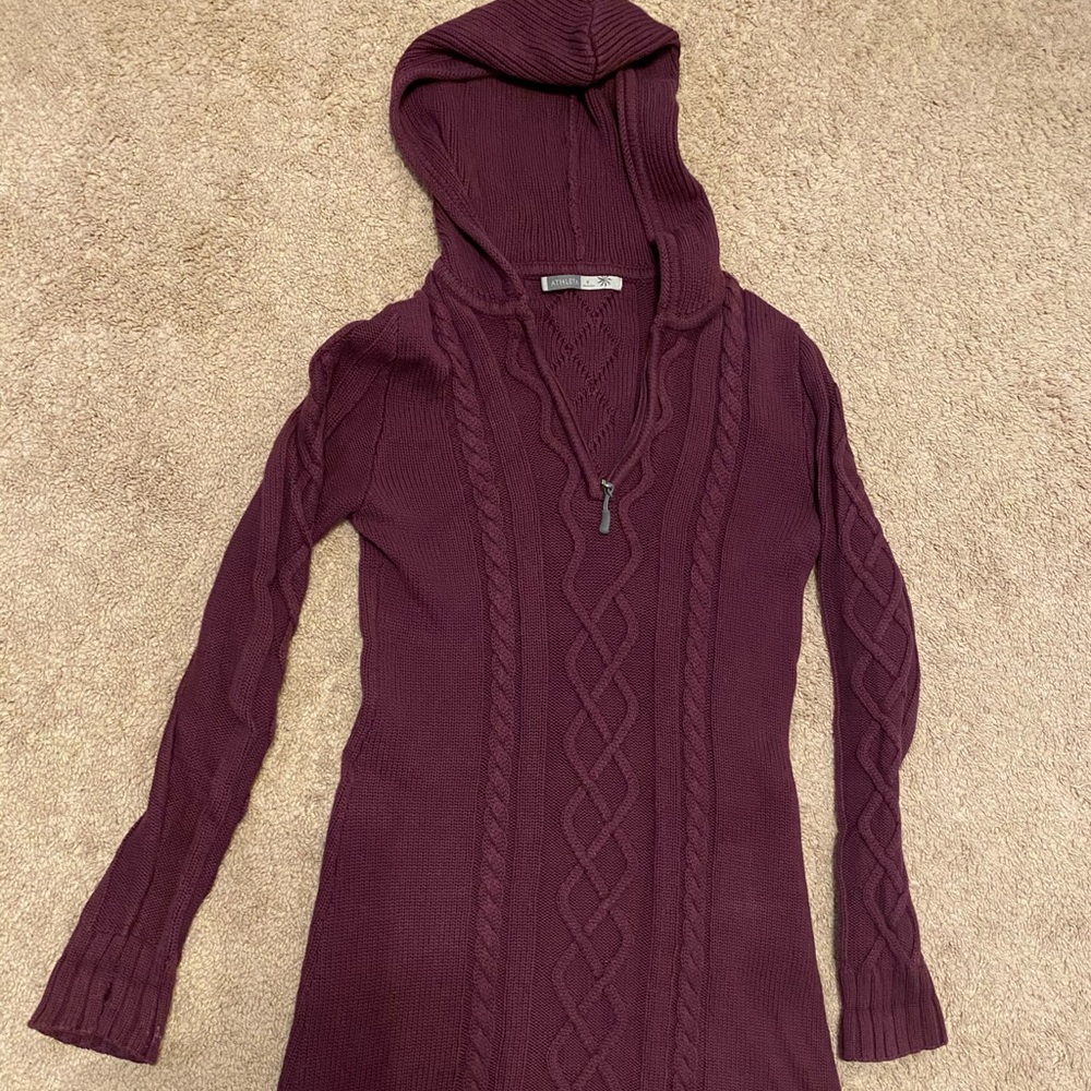 Cable knit Athleta sweater dress